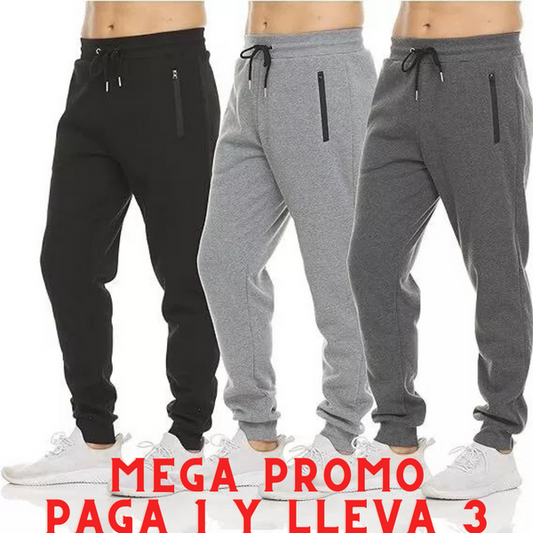 Mega Oferta PAGA 1 Y LLEVA🔥 3 Pantalón jogger para hombre estilo sudadera