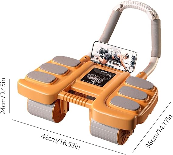 Rodillo abdominal quema grasa de 4 ruedas con rebote automático💥HOY CON 50% DCTO