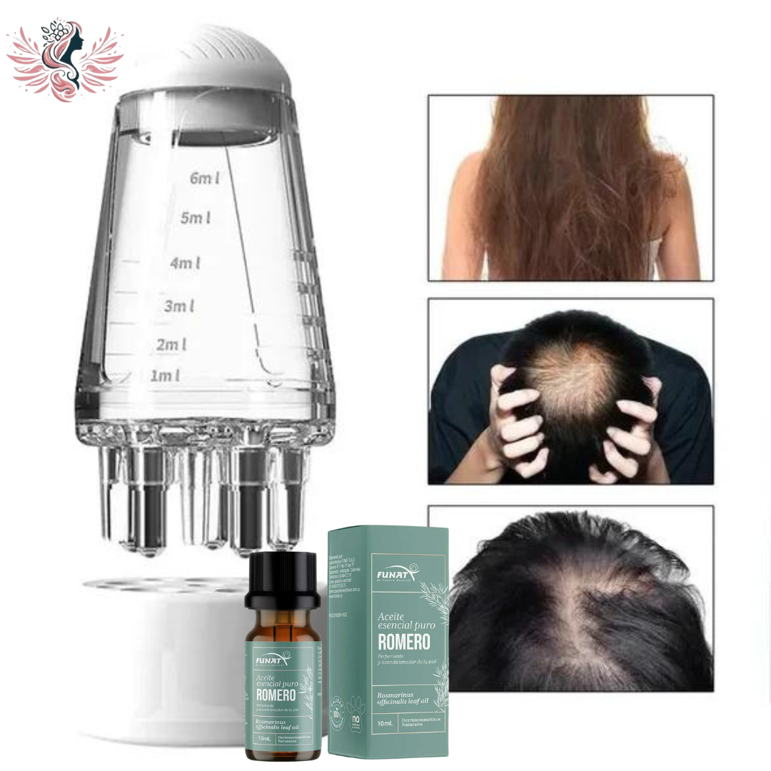 Tratamiento Anti Caída 2 en 1 VitalHair✨ Rodillo Estimulador + Aceite Anti Caída